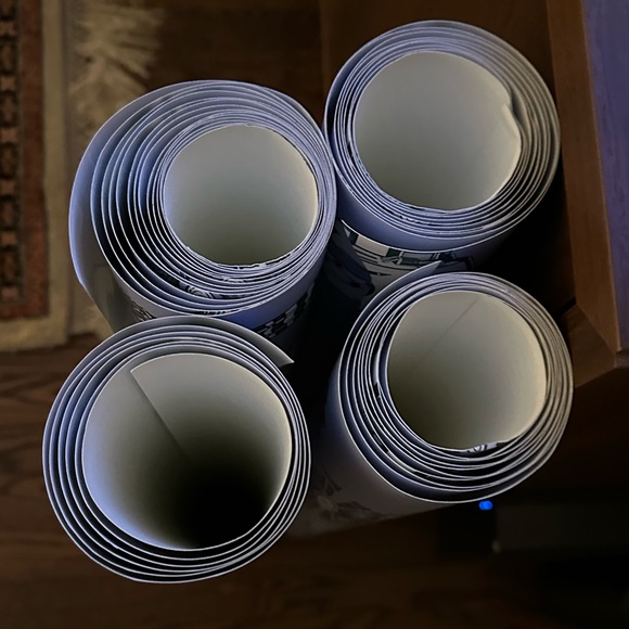 Katie Kime Dallas Toile Traditional Wallpaper Blue Pine 4 Partial DOUBLE ROLLS - Picture 6 of 12